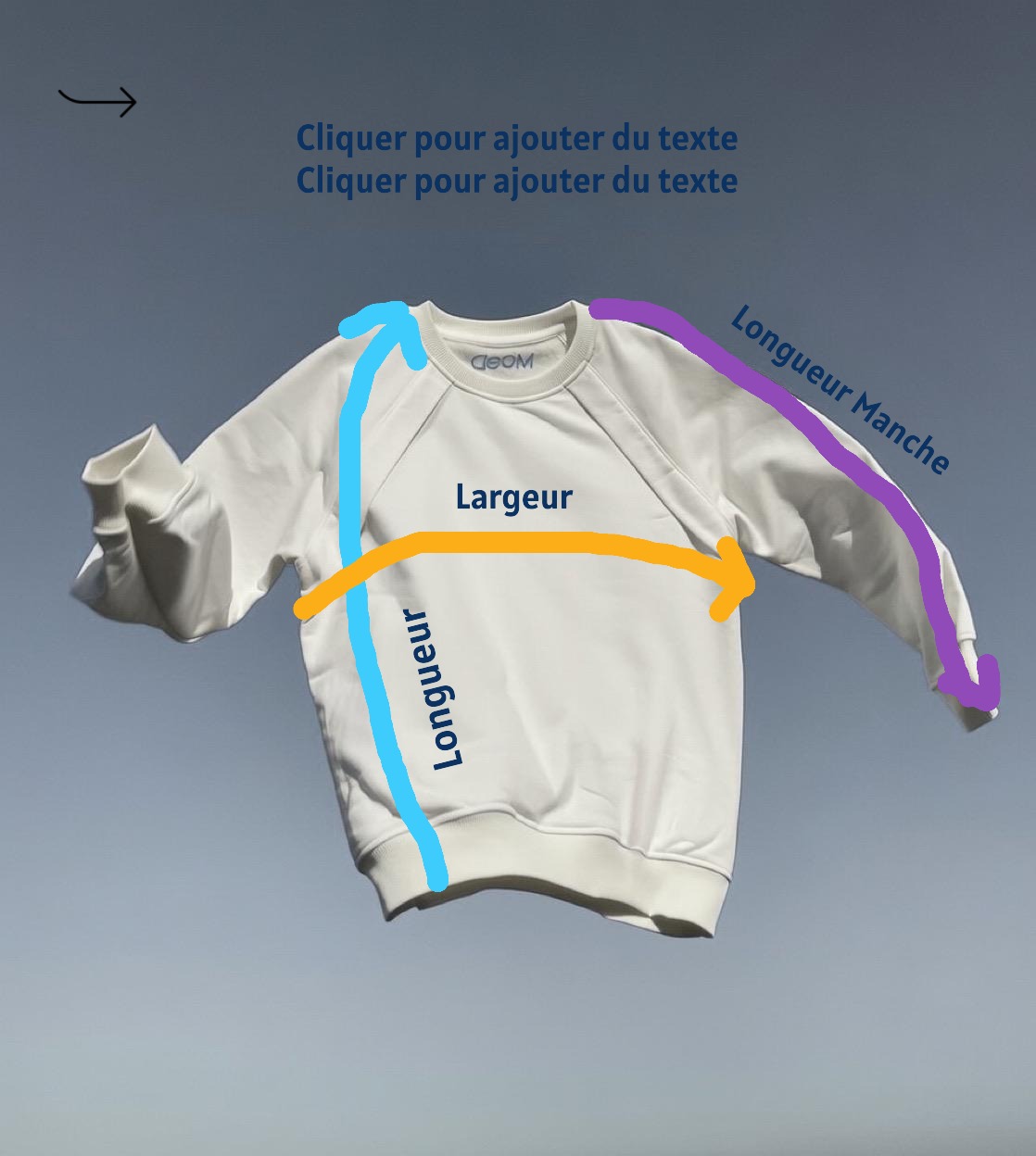 Pull MoeDCare avec guide de mesures